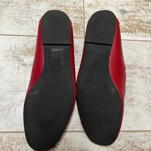 Red Aqua Mary Jane Flats Size 6.5 - Picture 5 of 5